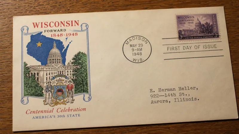 Classic United States first day cover envelope with a cachet, commemorative stamp, and First Day of Issue cancellation